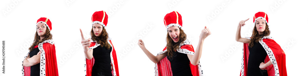 Queen businesswoman isolated on the white Queen businesswoman isolated on the white