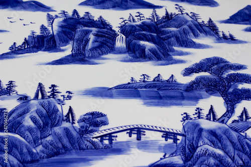 Blue and white China porcelain