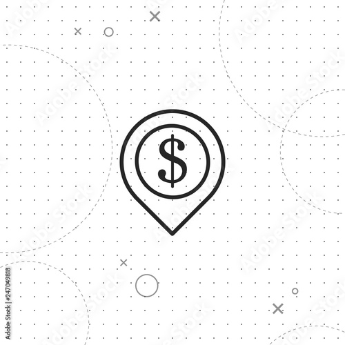 Local bank, vector best line icon