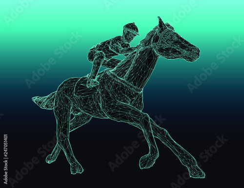 jockey riding a horse at a race