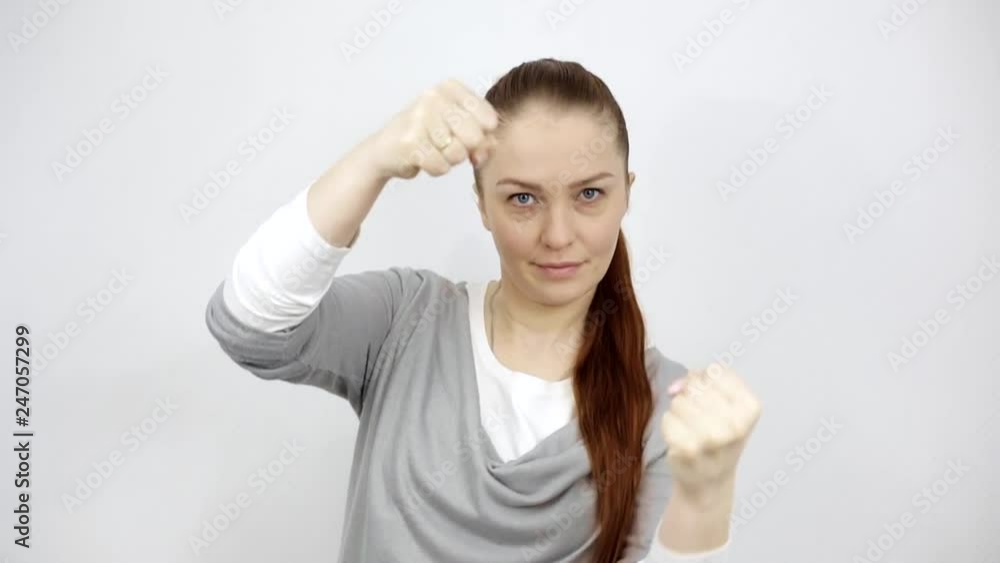 beautiful lifestyle woman shows how to drive a car, white background beautiful lifestyle woman shows how to drive a car, white background
