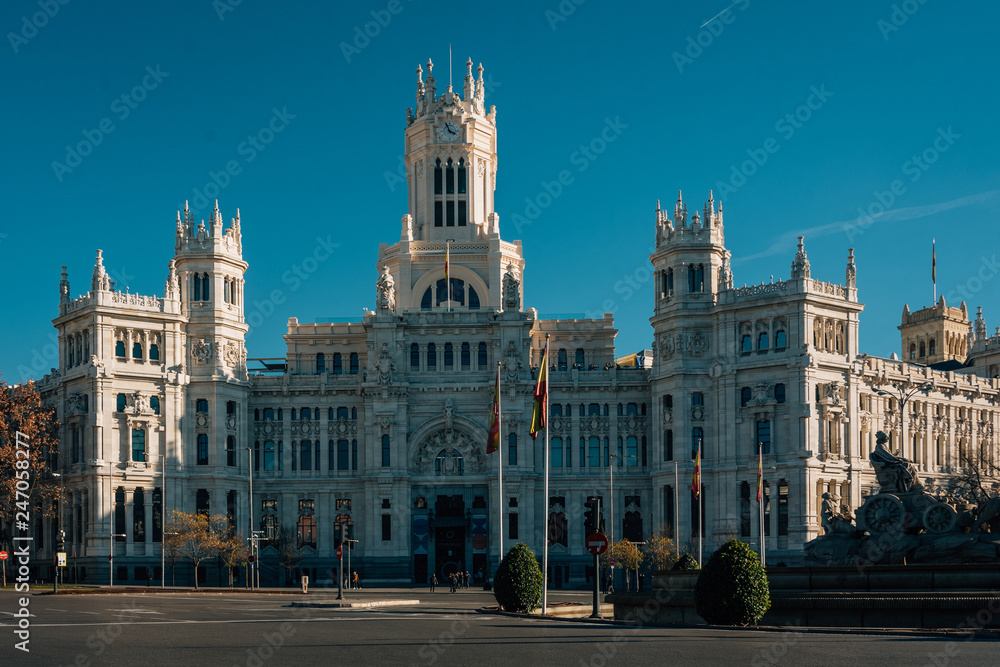 The Palacio de Cibeles, in Madrid, Spain
