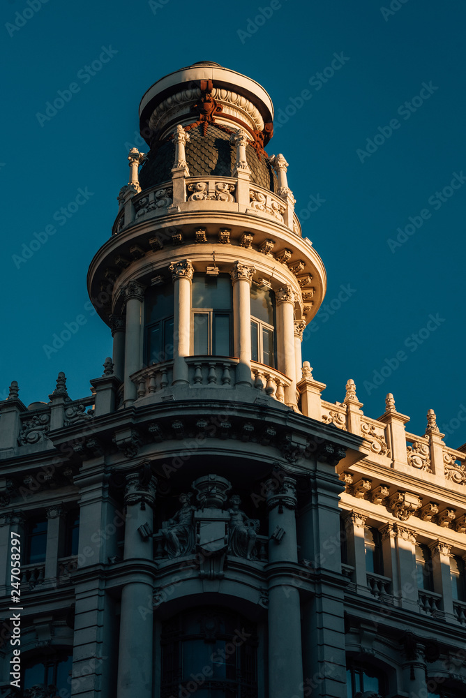 Historic architecture in Madrid, Spain