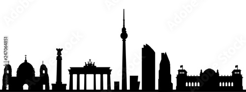 Berlin city silhouette - stock vector