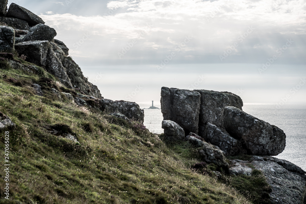 Lands End, Cornwall in the summer 