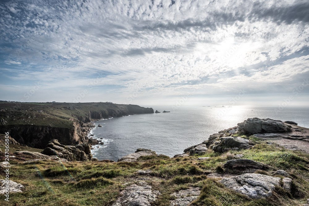 Fototapeta premium Lands End, Cornwall in the summer 