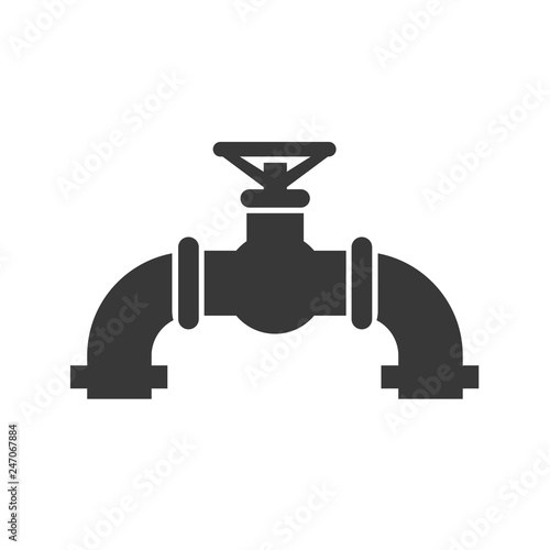 Pipe valve oil industry. Valve, taps, pipe connectors, pipe details. Pipeline valve stopcock – stock vector