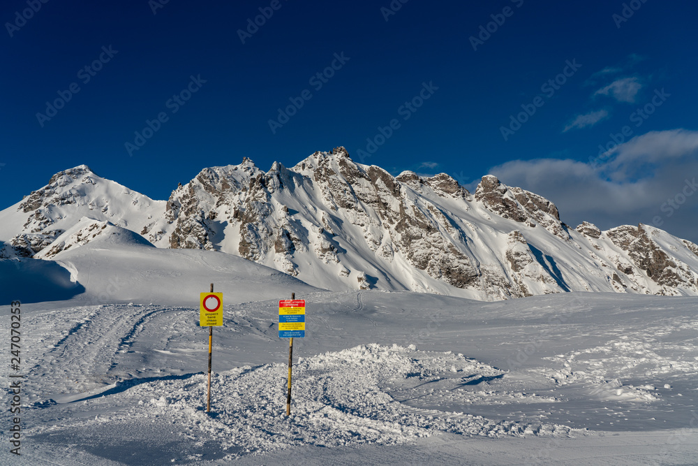 Mt Graue Hörner hunting exclusion area, 2500 m/asl at Pizol skiing area in  Switzerland. Stock Photo | Adobe Stock