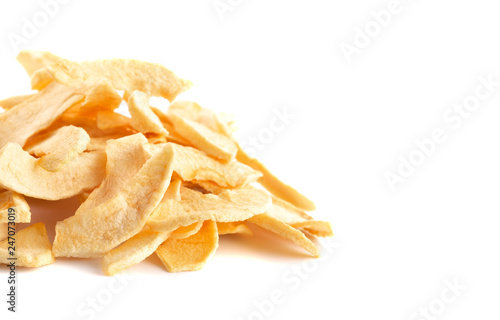 Dried Apple on a White Background