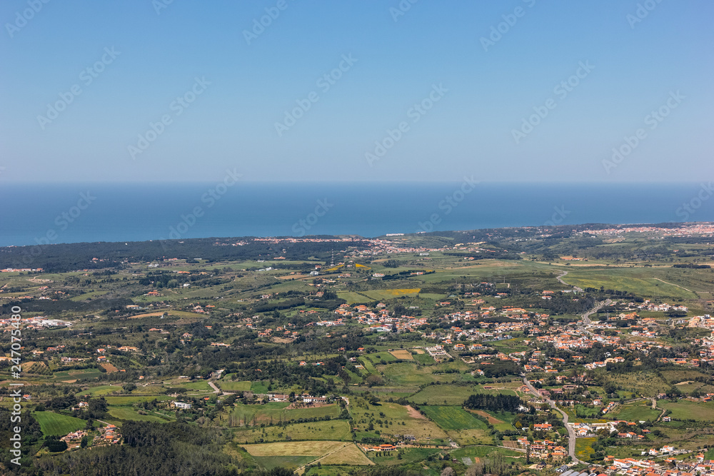 Panoramic view of Sintra and other portuguese towns