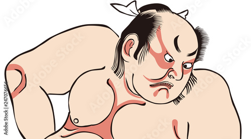 浮世絵　武士　その1　バストアップ