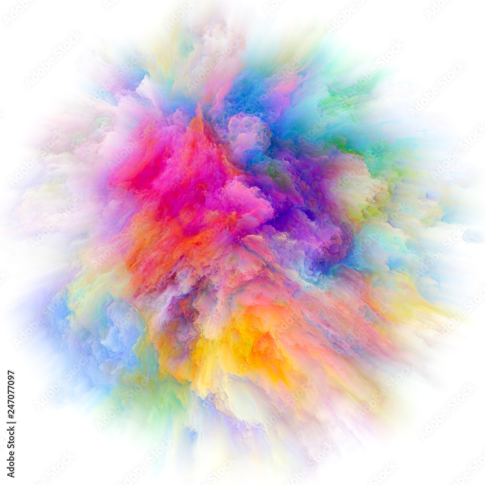 Advance of Colorful Paint Splash Explosion