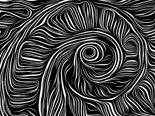 Abstract Woodcut Design