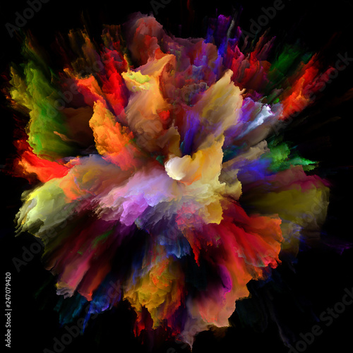 Conceptual Color Splash Explosion