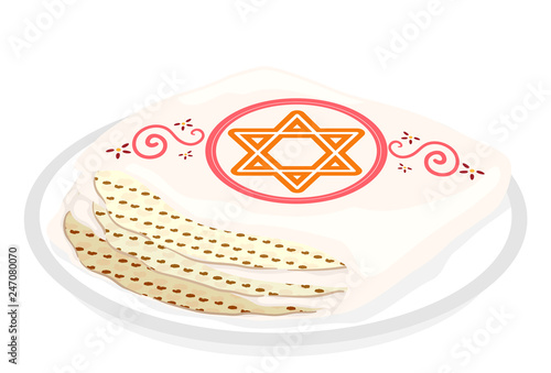 Afikoman Bread Cloth Illust...