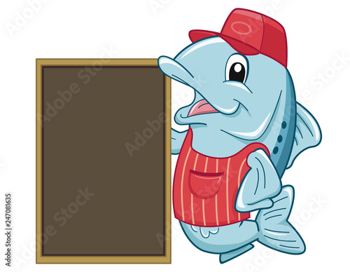 Fish Board Vendor Illustration