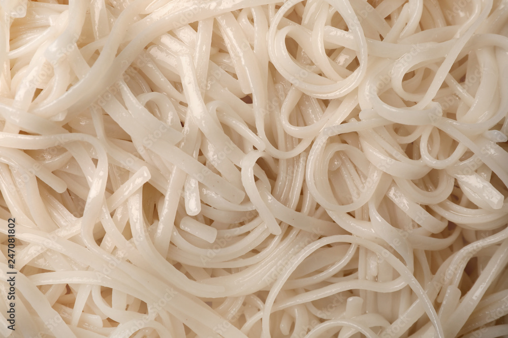 Delicious rice noodles as background, top view Delicious rice noodles as background, top view