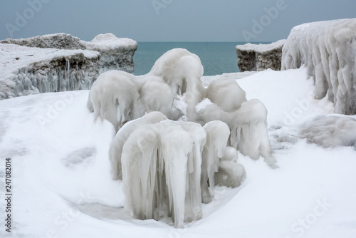 Winter Ice and Snow in Chicago