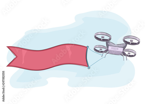 Drone Banner Illustration