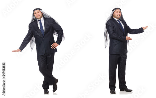 Arab businessman in suit isolated on white 