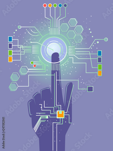 Hand Sensor Technology Illustration