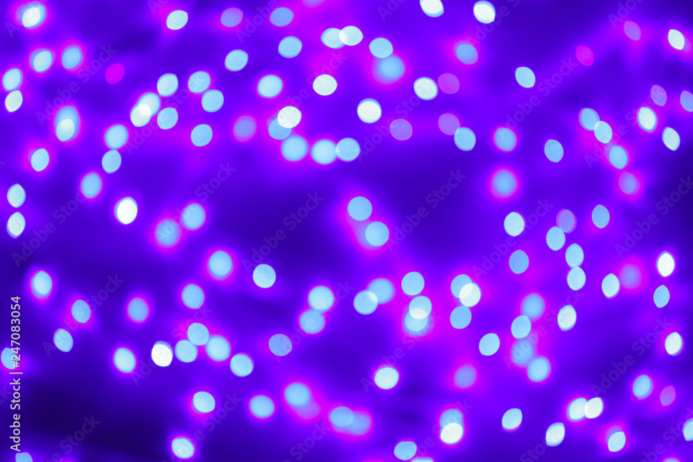 Beautiful glowing lights as background. Bokeh effect