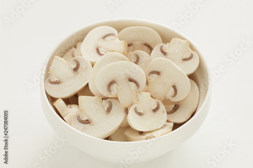 Sliced mushroom for prepared food image