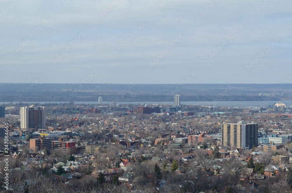 Skyline of Hamilton, Ontario, Canada shot in 2014. 