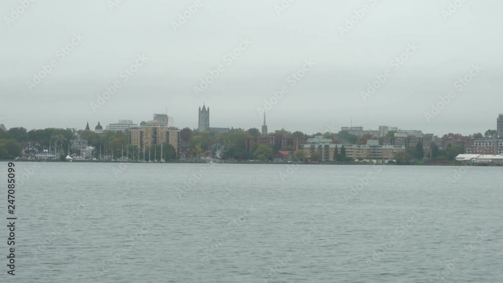 Beautiful city skyline along St Lawrence River Beautiful city skyline along St Lawrence River