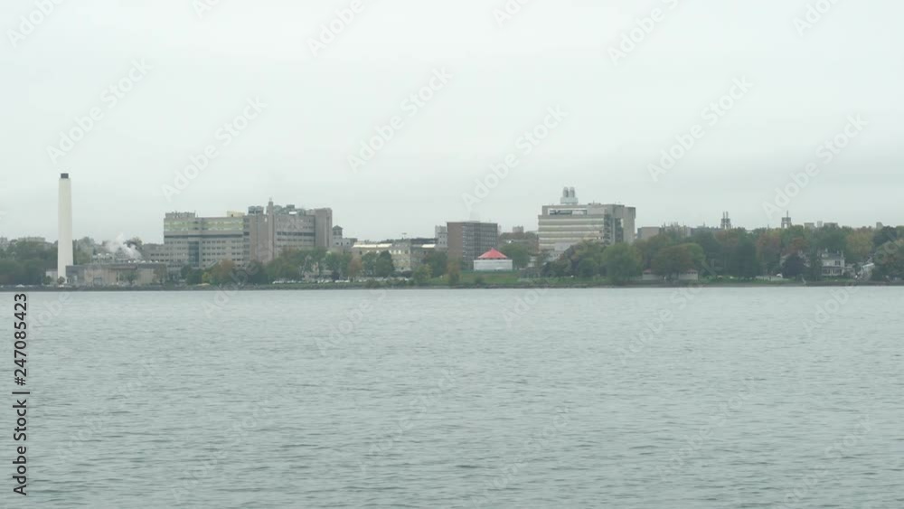 Beautiful city skyline along St Lawrence River Beautiful city skyline along St Lawrence River