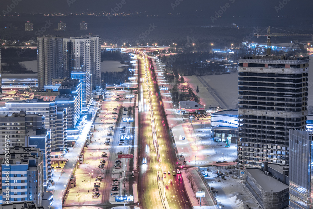 Fototapeta premium Minsk at night