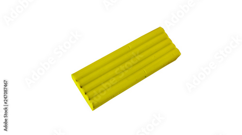 a piece of yellow plasticine