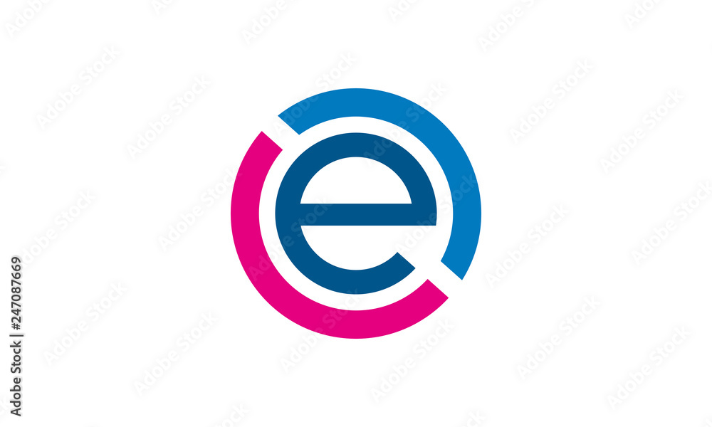 e symbol logo Stock Vector | Adobe Stock