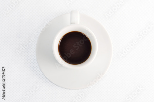 cup of coffee on white background