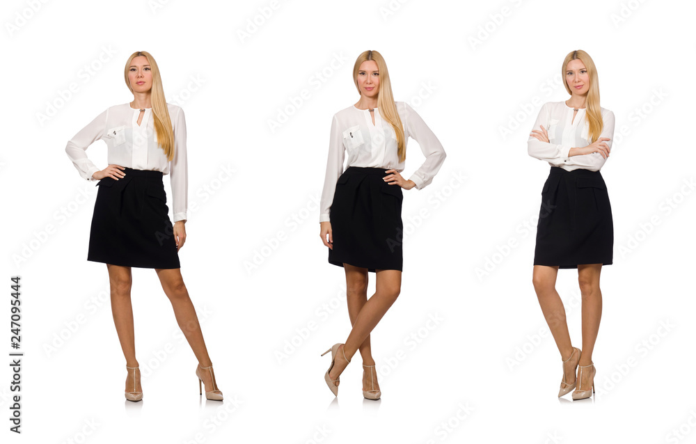Young businesswoman isolated on the white Young businesswoman isolated on the white
