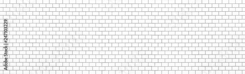 Panorama of white brick wall background seamless