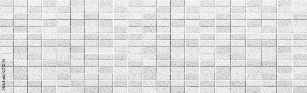 Naklejka premium Panorama of White modern wall background