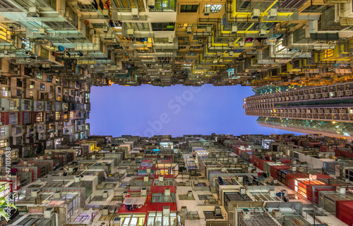 Dense residential building in Hong Kong
