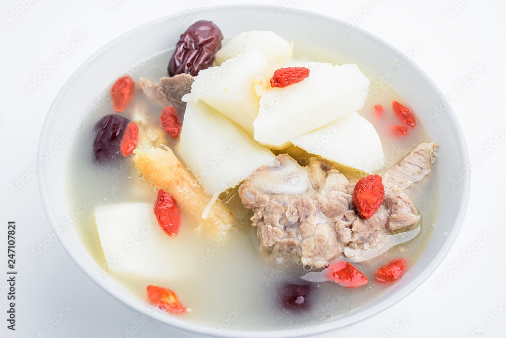Yam Goji Berry pork bone soup / Chinese medicine health soup