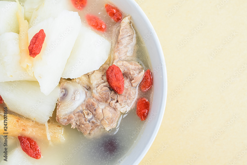 Yam Goji Berry pork bone soup / Chinese medicine health soup Yam Goji Berry pork bone soup / Chinese medicine health soup