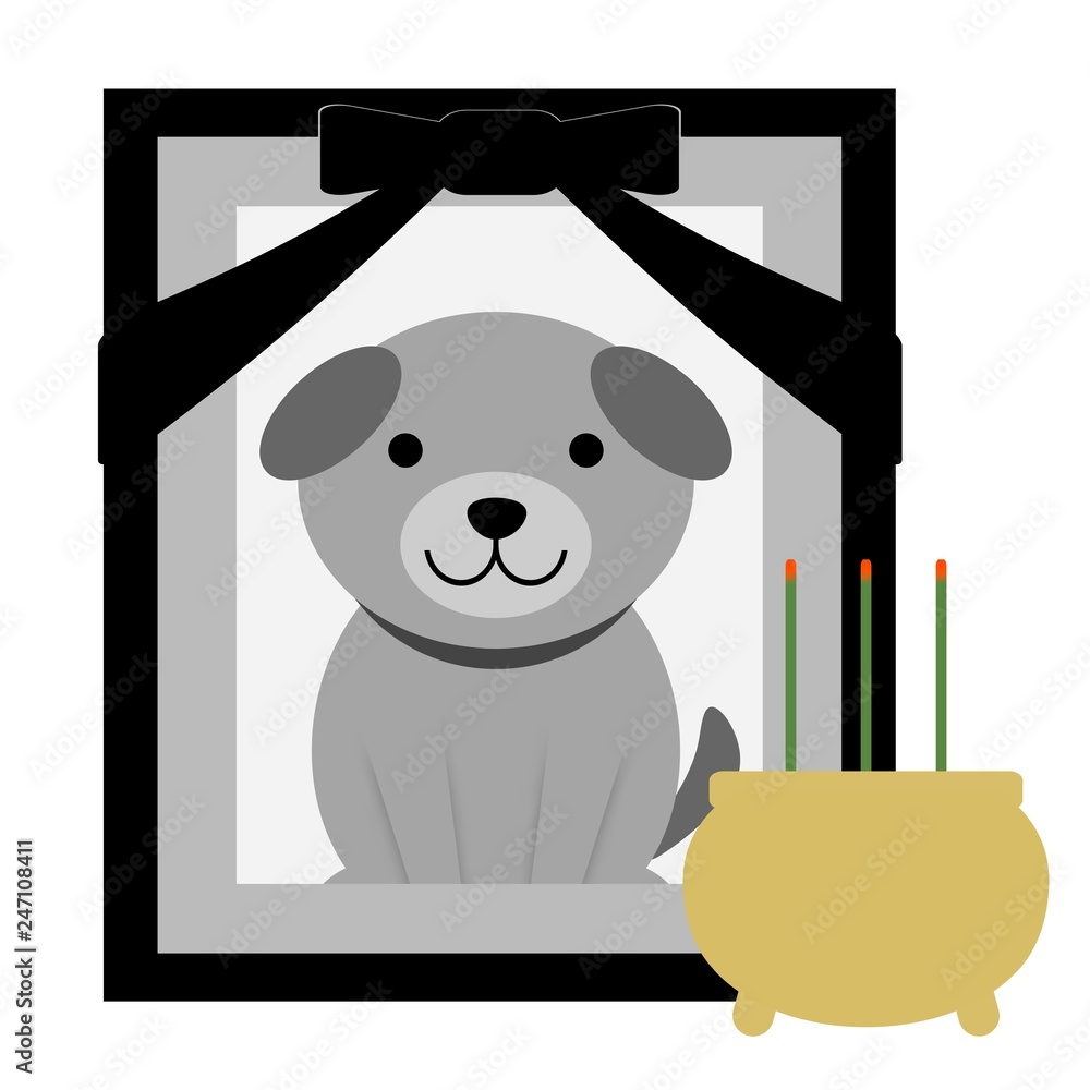 犬の遺影 Stock Illustration Adobe Stock 犬の遺影 Stock Illustration Adobe Stock