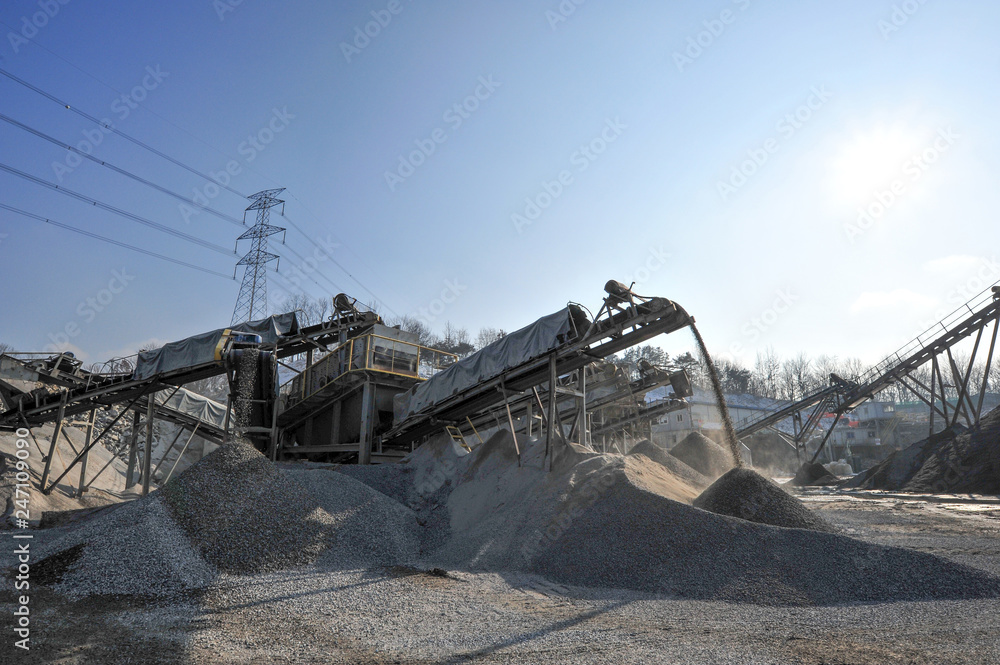 Aggregate manufacture factory