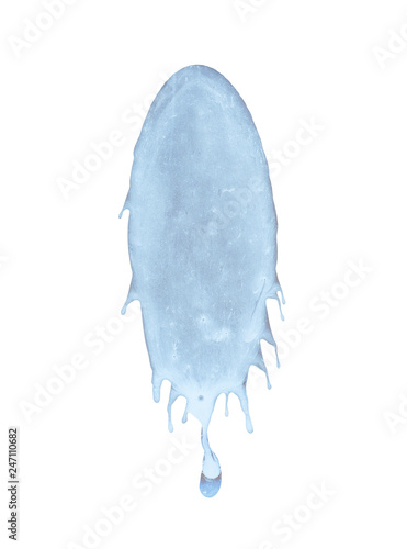 Original bird droppings on white background isolated