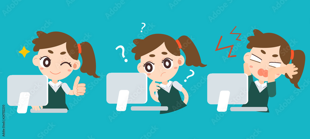 working women success confused and angry faces working women success confused and angry faces