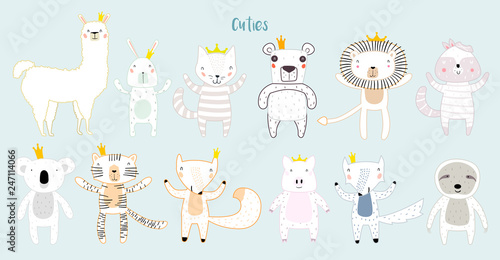 Cute Animals with Crowns