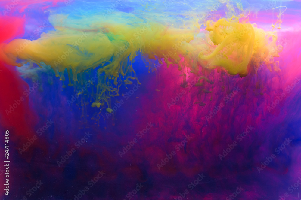 Abstract color drop in the water Abstract color drop in the water
