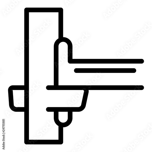 Wedge clamp scaffolding icon. Outline wedge clamp scaffolding vector icon for web design isolated on white background