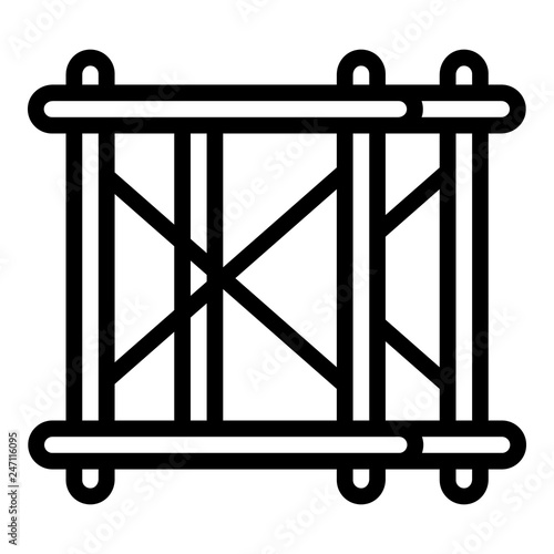 Metal scaffolding equipment icon. Outline metal scaffolding equipment vector icon for web design isolated on white background