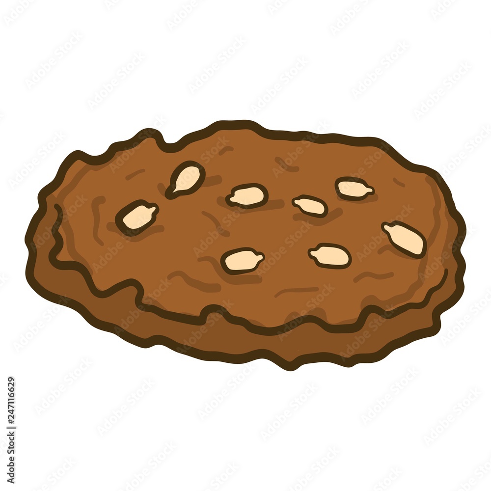 Choco homemade cookie icon. Hand drawn illustration of choco homemade cookie vector icon for web design Choco homemade cookie icon. Hand drawn illustration of choco homemade cookie vector icon for web design
