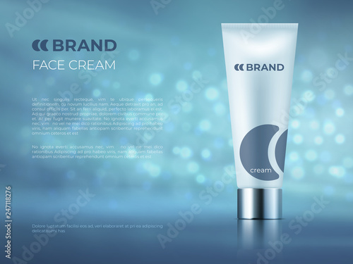 Cosmetic product background. Bottle beauty package skin care glossy advertising beauty and body beauty product vector design